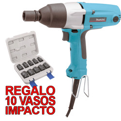 Atornillador Impacto 200Nm 380W TW0200 1/2" + Regalo Juego Vasos Impacto Atornilladores de Impacto