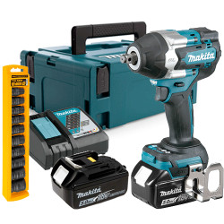 Llave Impacto 18V 700Nm 1/2" DTW700RTJ + Juego Vasos Impacto Llaves de Impacto