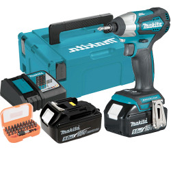 Atornillador Impacto BL 18V 140Nm 5.0Ah DTD155RTJ + Juego Puntas + Adaptador 18V