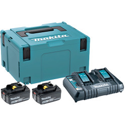 Sierra de Cadena MAKITA DUC355Z BL 18Vx2 350mm +2 Baterías 6.0Ah + Cargador Doble + MAKPAC TOP OFERTAS Sierras de Batería