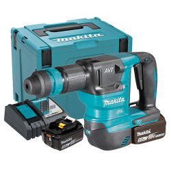 Martillo Demoledor MAKITA DHK180RTJ AVT BL 18V 3,6 kg 3,10J + 2 Baterias 5.0Ah BL1850B + Cargador Rapido + Maletin Makpac 4 18V