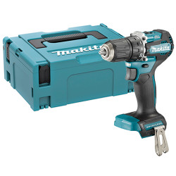 Taladro Combinado MAKITA DHP487RAJ BL 18V 40Nm + 2 Baterías BL1820B 2.0Ah + Cargador Rapido + Maletin MakPac 18V