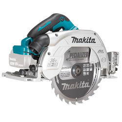 Sierra circular MAKITA DHS900PT2 235mm BL 18Vx2 + 2 Baterias 5.0Ah BL1850B + Cargador Doble + Maletin MakPac Sierras Circulares
