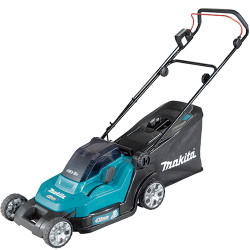 Cortacésped MAKITA DLM432CT2 2x18V Ancho 43cm 575m² Altura Regulable + 2 baterias 5.0Ah + Cargador Rapido Doble Cortacésped B...