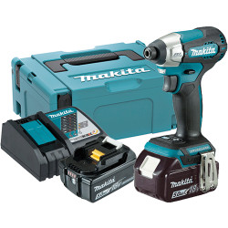 Atornillador Impacto MAKITA DTD157RTJ 140Nm BL Modo Assist + 2 Baterías 5.0Ah + Cargador Rapido + Maletin MakPac 18V