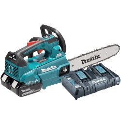 Sierra Cadena MAKITA DUC306PT2 2x18V BL 30CM + 2 Baterias 5.0Ah + Cargador Rapido Doble Sierras de Batería