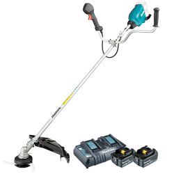 Desbrozadora MAKITA DUR369APT2 2x18V BL Mango "U" ADT AFT + 2 Baterias 5.0Ah + Cargador Rapido Doble Desbrozadoras Batería