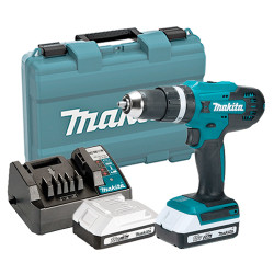 Taladro Combinado MAKITA HP488D006 18V 42Nm + 2 Baterias 2.0Ah + Cargado + Maletin PVC 18V