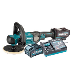 Pulidora MAKITA PV001GM201 40V BL 180mm + 2 Baterias 4.0Ah + Cargador Rapido Pulidoras de Batería