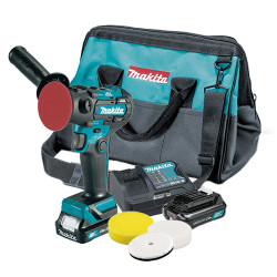 Pulidora MAKITA PV301DSAE 12V BL 75mm + 2 Baterias 2.0Ah + Cargador Rapido + Bolsa Transporte Pulidoras de Batería