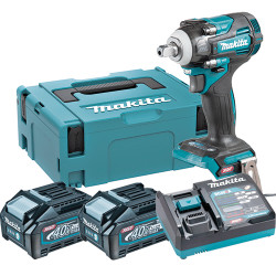 Llave Impacto MAKITA TW005GM201 350Nm 1/2" + 2 Baterias 4.0Ah + Cargador Rapido + Maletin MakPac 40V