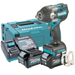 Llave Impacto MAKITA TW008GD201 350Nm 1/2" Insercion Bola + 2 Baterias 2.5Ah + Cargador Rapido + Maletin MakPac 40V